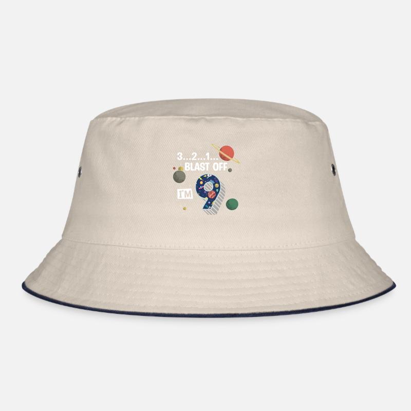 Blast Off I am 9 years old, 9th birthday Bucket Hat
