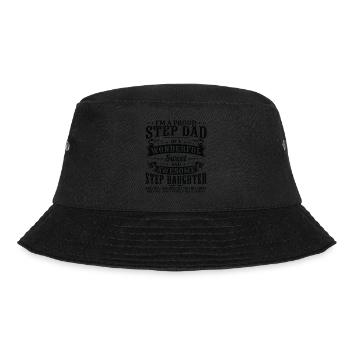 Stepdad Of Awesome Step Daughter Birthday Funny - Bucket Hat - black - Front - Lela (165cm)
