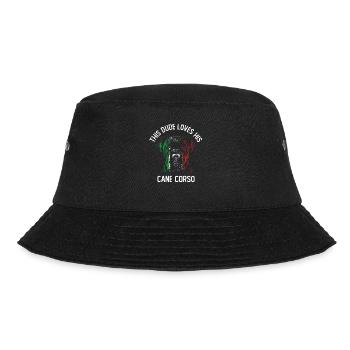 This Dude Loves His Cane Corso - Bucket Hat - black - Front - Lela (165cm)