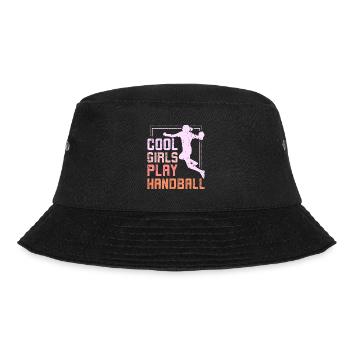 Cool girls play handball - Bucket Hat - Schwarz - Vorne - Lela (165cm)