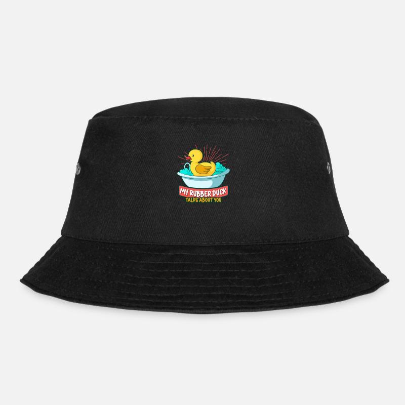 Gummiente Gummienten Entenliebhaber Badezimmer - Bucket Hat - Schwarz