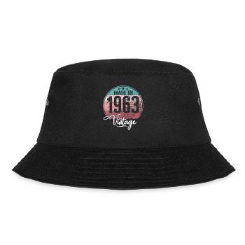 Vintage Made in 1963 Geburtsjahr 1963 Geburtstag - Bucket Hat - Schwarz - Vorne - Lela (165cm)