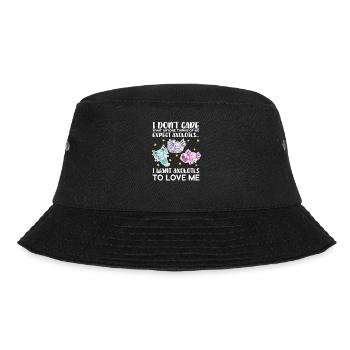 Axolotl Mexikanischer Seesalamander Amphibien - Bucket Hat - Schwarz - Vorne - Lela (165cm)