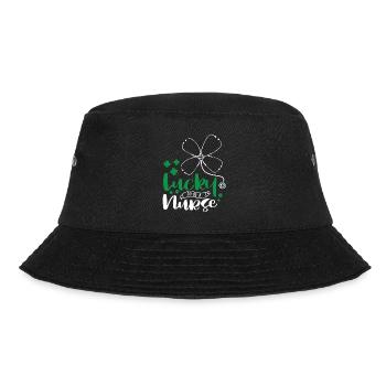 Lucky To Be A Nurse - Bucket Hat - black - Front - Lela (165cm)