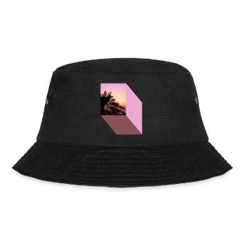 T-Shirt Urlaub Strand Palmen Ferien Sommer Sonne - Bucket Hat - Schwarz - Vorne - Lela (165cm)