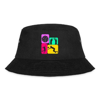 Volleyball Volleyballspieler - Bucket Hat - Schwarz - Vorne - Lela (165cm)
