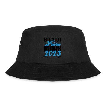 Cadeau Annonce grossesse. bientôt Frère Mars 2023. - Bob - noir - Devant - Lela (165cm)