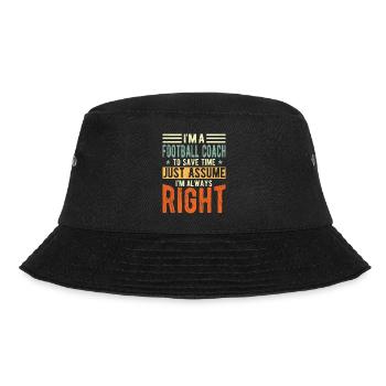 Fussball Trainer - Bucket Hat - Schwarz - Vorne - Lela (165cm)