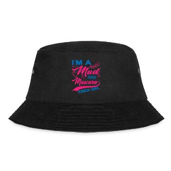 I'm A Mud And Mascara Kinda Girl 6 - Bucket Hat - Schwarz - Vorne - Lela (165cm)