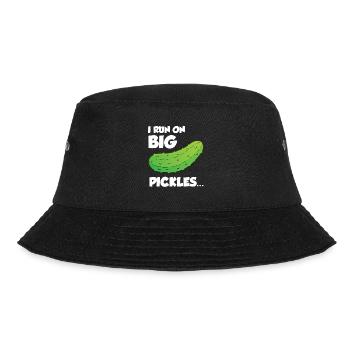 I Run On Big Pickles - Bucket Hat - Schwarz - Vorne - Lela (165cm)