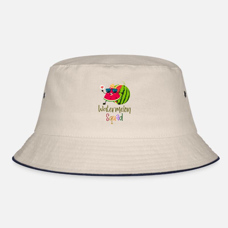 Wassermelone Squad Scheibe Melone Sommerurlaub Obst Bucket Hat