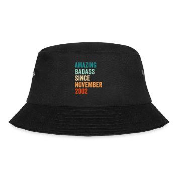 Birthday November 2002 funny vintage design - Bucket Hat - black - Front - Lela (165cm)
