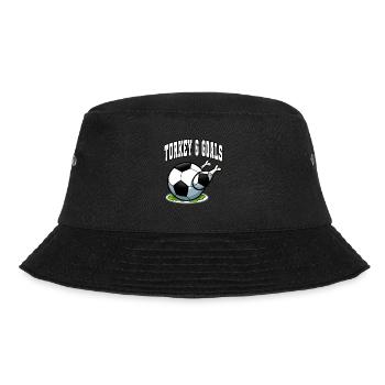 Thanksgiving Fußball Türkei und Tore - Bucket Hat - Schwarz - Vorne - Lela (165cm)