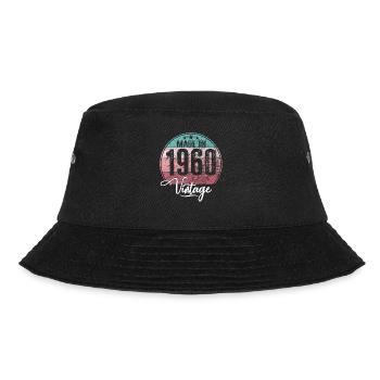 Vintage Made in 1960 Geburtsjahr 1960 Geburtstag - Bucket Hat - Schwarz - Vorne - Lela (165cm)