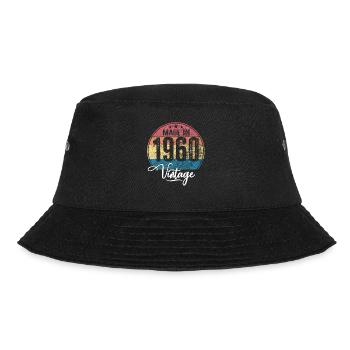 Vintage Made in 1960 Geburtsjahr 1960 Geburtstag - Bucket Hat - Schwarz - Vorne - Lela (165cm)