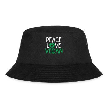 Veggie Lover Vegan Gift - Bucket Hat - black - Front - Lela (165cm)