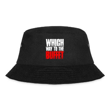 Which Way To The Buffet 20 - Bucket Hat - Schwarz - Vorne - Lela (165cm)