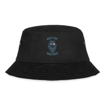 Best Cat Dad ever Maine Coon USA Flag America - Bucket Hat - black - Front - Lela (165cm)