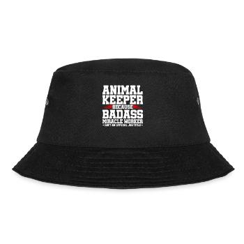 Animal Keeper Because Badass Miracle Worker Animal - Bucket Hat - Schwarz - Vorne - Lela (165cm)