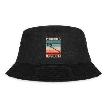 Vintage Retro Plombier Plomberie - Bob - noir - Devant - Lela (165cm)