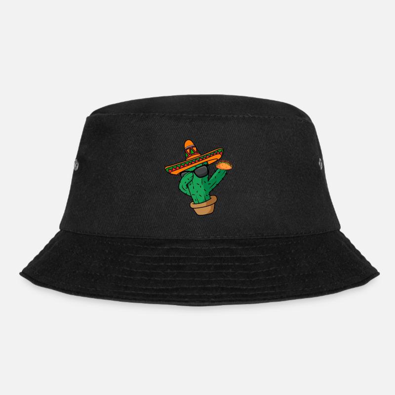Dabbing Cactus Mexican Fiesta Taco Cinco De Mayo - Bucket Hat - Schwarz