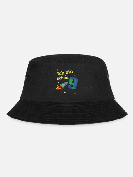 Geburtstag 9 Jahre Rakete - Bucket Hat - Schwarz