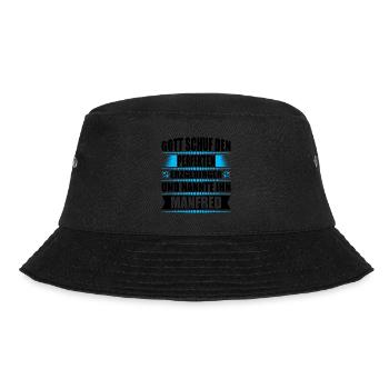 Erzgebirge Mann Namen Sachsen Manfred - Bucket Hat - Schwarz - Vorne - Lela (165cm)