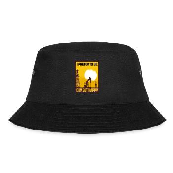 I Prefer To Be Oily But Happy Oil Production Gift - Bucket Hat - black - Front - Lela (165cm)
