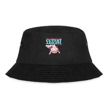 Axolotl Mom | Schwanzlurch Axolotls Geschenk - Bucket Hat - Schwarz - Vorne - Lela (165cm)