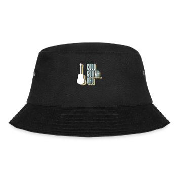 Coole Gitarre, Bro - Akustikgitarre - Bucket Hat - Schwarz - Vorne - Lela (165cm)