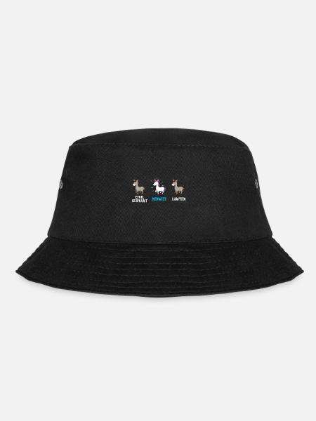 Einhorn Beamter Anwalt Hebamme - Bucket Hat - Schwarz