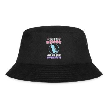 Was sind deine Superkräfte? Ich bin Hebamme - Bucket Hat - Schwarz - Vorne - Lela (165cm)