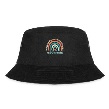 Ich bin gerne im Kindergarten - Bucket Hat - Schwarz - Vorne - Lela (165cm)