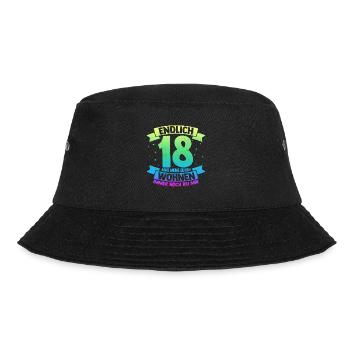 Endlich 18 Aber Meine Eltern Wohnen Immer Noch Bei - Bucket Hat - Schwarz - Vorne - Lela (165cm)