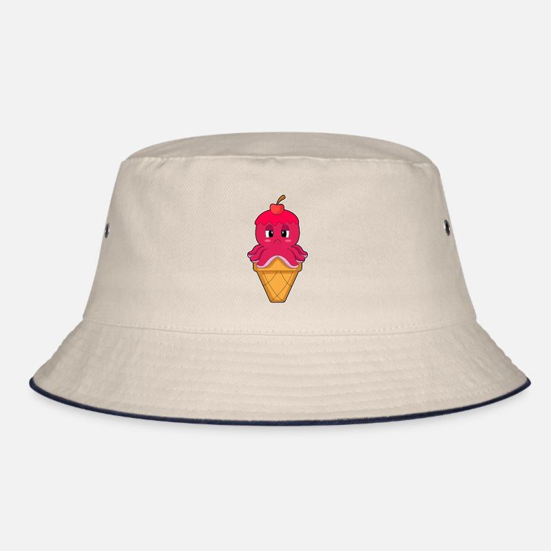 Krake Waffeleis Kirsche Bucket Hat