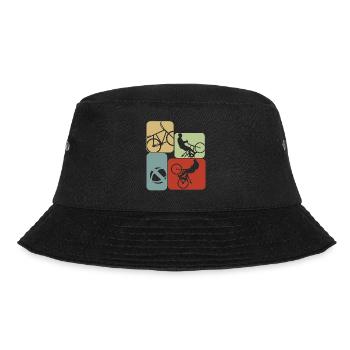 Radball Retro Radballer - Bucket Hat - Schwarz - Vorne - Lela (165cm)