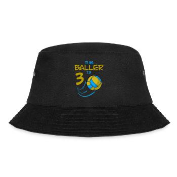 Volleyballspieler Baller ist 3 Volleyball Geburtstag - Bucket Hat - Schwarz - Vorne - Lela (165cm)