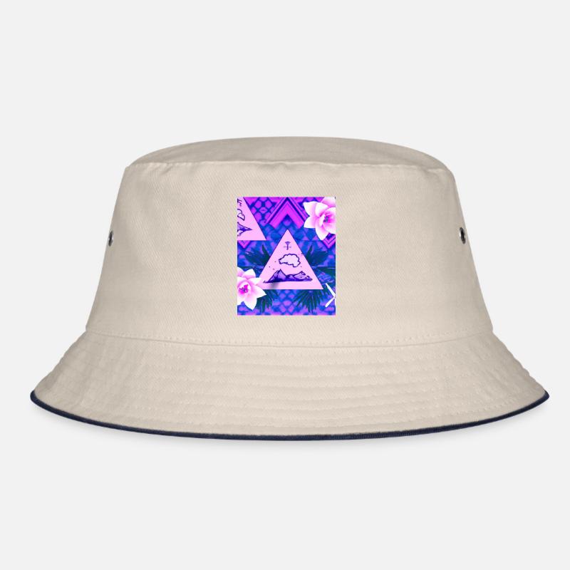 Synthwave Sun Hawaii Vaporwave Aesthetic Bucket Hat