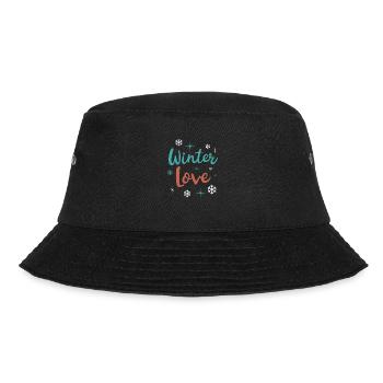 Winter Love Cozy Winter Days Hot Chocolate Snow - Bucket Hat - black - Front - Lela (165cm)