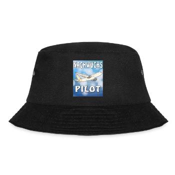 FLUGZEUG NACHWUCHS PILOT - Bucket Hat - Schwarz - Vorne - Lela (165cm)