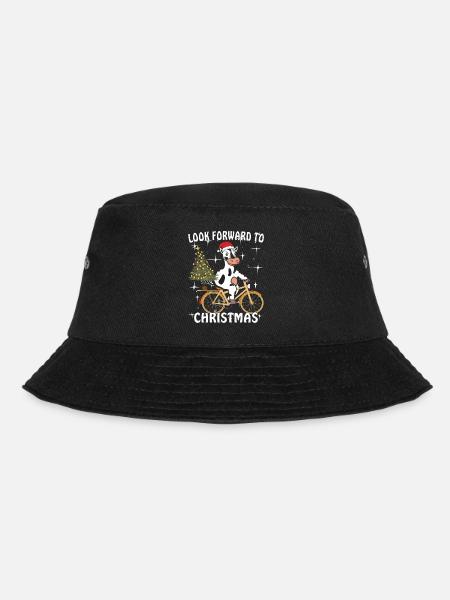 COW BIKE LOOK FORWARD TO CHRISTMAS - Bucket Hat - black