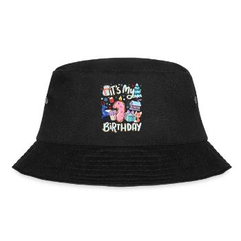 It's My 1 Birthday Snowman Holiday Donut - Bucket Hat - black - Front - Lela (165cm)