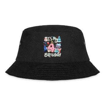 It's my 4 birthday snowman holiday donut - Bucket Hat - black - Front - Lela (165cm)