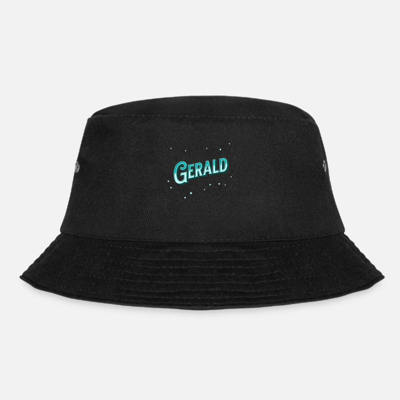 Gerald Namen personalisiert - Bucket Hat - Schwarz