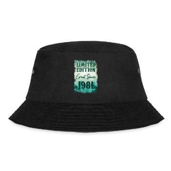 Einzigartig seit 1981 - Bucket Hat - Schwarz - Vorne - Lela (165cm)