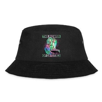 Crystals, Magic Crystals Saying Crystal-Power - Bucket Hat - black - Front - Lela (165cm)