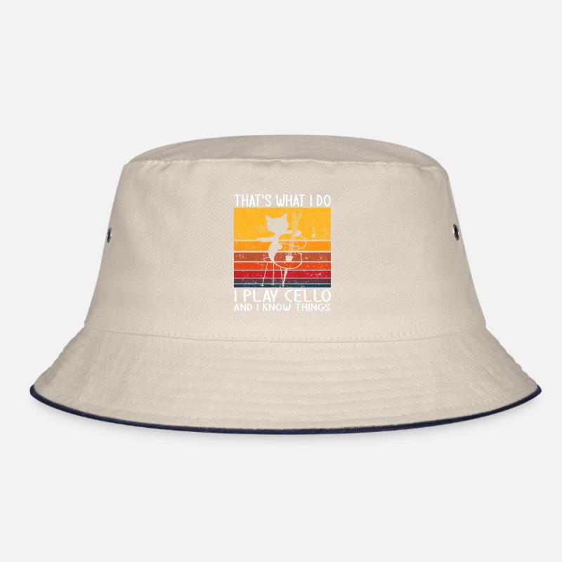 That's What I Do I Play Cello And I Know Things Bucket Hat
