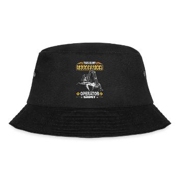 Excavator - construction worker - excavator operator - Bucket Hat - black - Front - Lela (165cm)