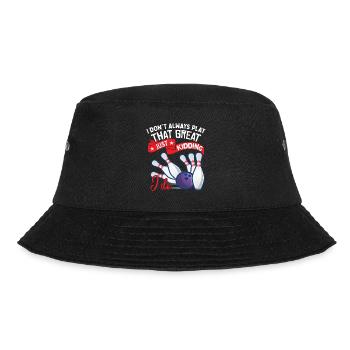 Lustiger Humor Bowler Bowling - Bucket Hat - Schwarz - Vorne - Lela (165cm)
