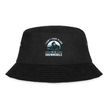 Retro I Can't I Have Plans On The Snowmobile - Bucket Hat - black - Front - Lela (165cm)